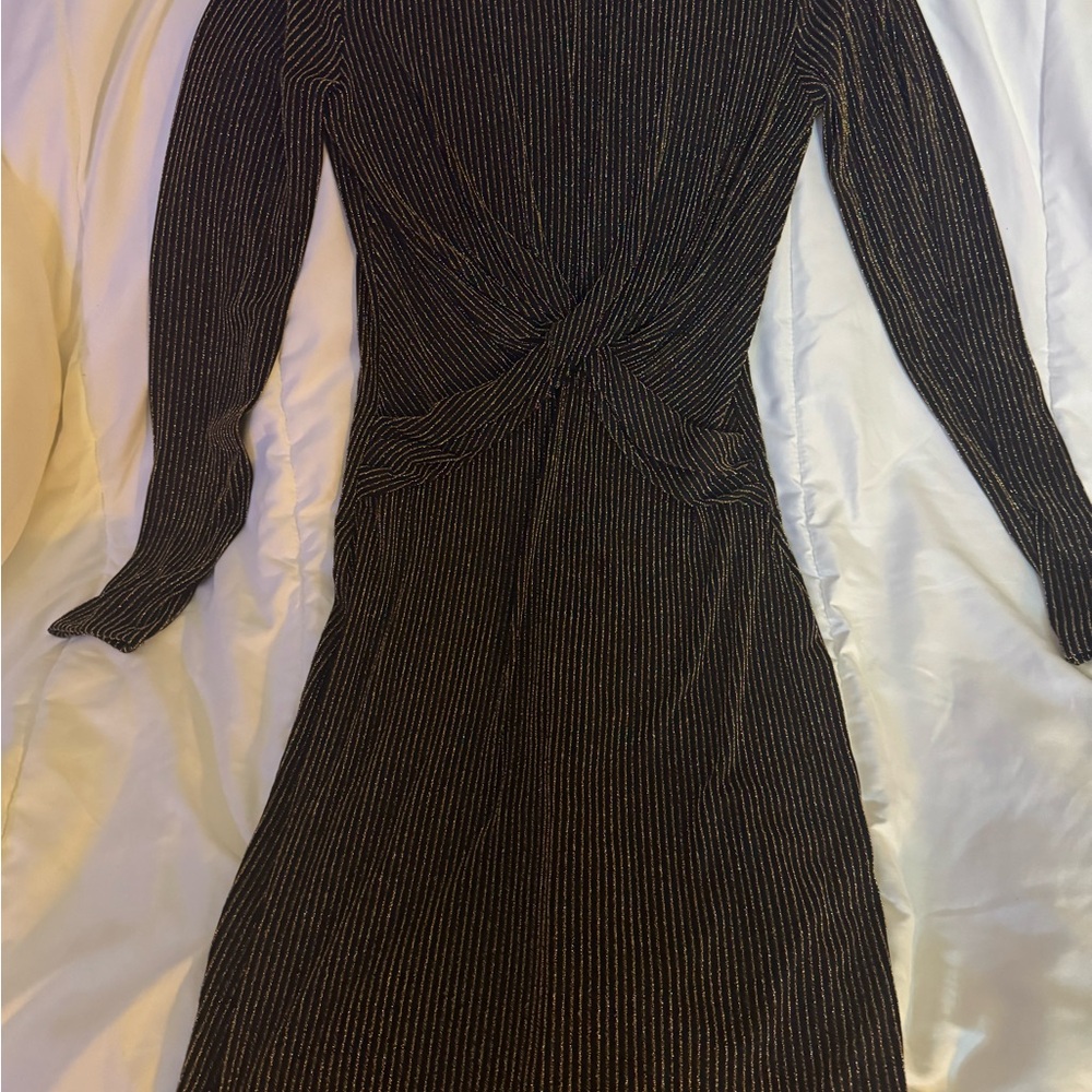 Elegant Black and Gold Women's Dress